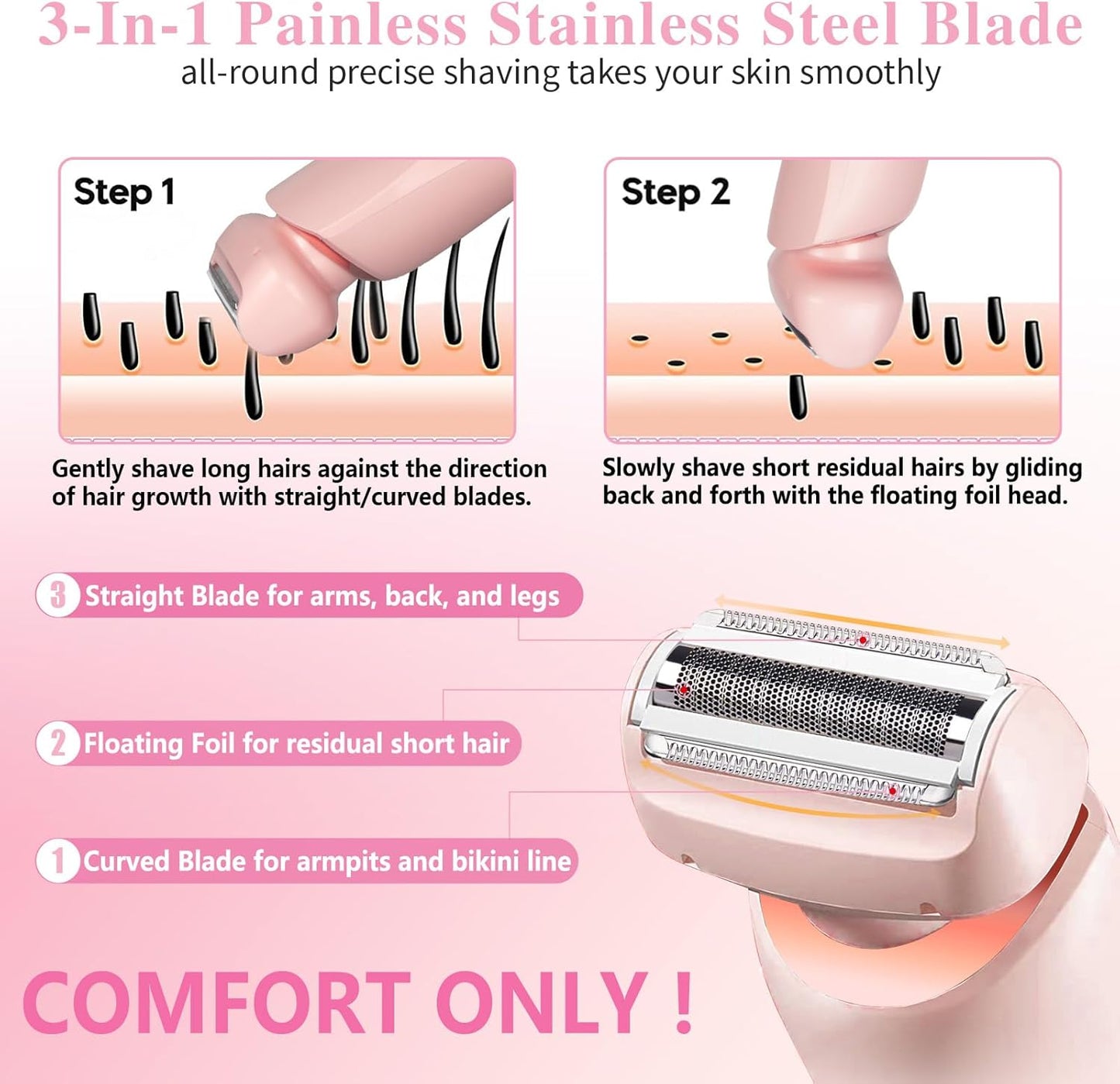 2 In 1 Hair Removal trimmer for women⭐️⭐️⭐️⭐️⭐️4.5/ 5 reviews(100 reviews)